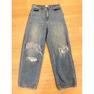 Cello wide leg distressed jeans 100% cotton womens size 7